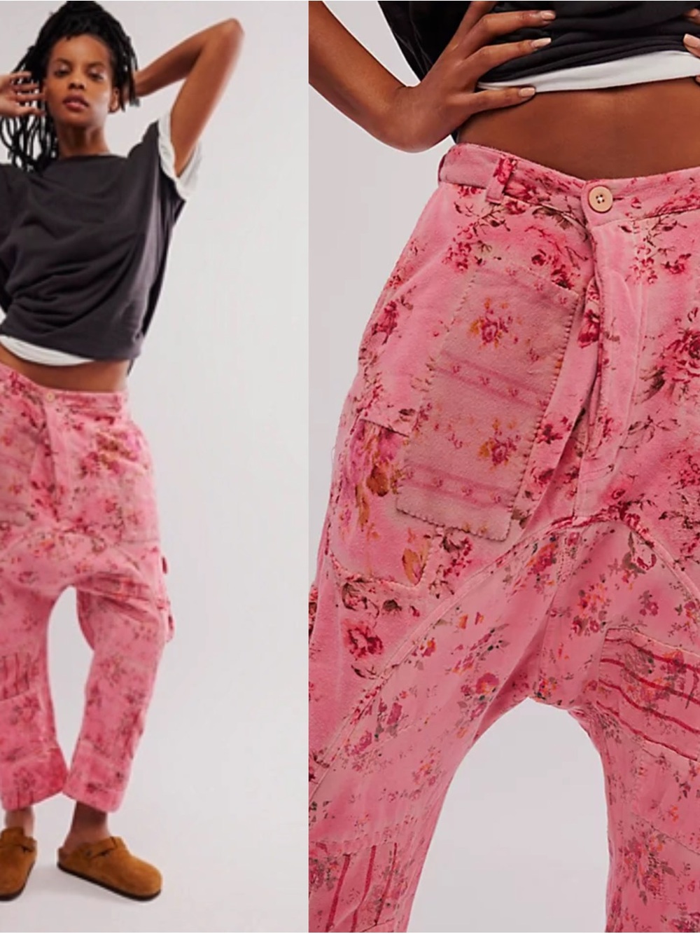 Magnolia Pearl Magnolia Pearl Floral Pasha Cargo Pants 547 Azalea One Size